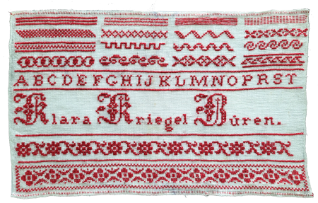 Klara Kriegel Buren Antique Sampler